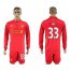 Liverpool #33 IBE Home Long Sleeves Soccer Club Jersey