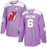 Adidas New Jersey Devils #6 Andy Greene Purple Authentic Fights Cancer Stitched NHL Jersey