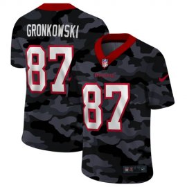 Tampa Bay Buccaneers #87 Rob Gronkowski Mens Nike 2020 Black CAMO Vapor Untouchable Limited Stitched NFL Jersey