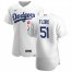 Los Angeles Dodgers #51 Dylan Floro Mens Nike White Home 2020 Authentic Player MLB Jersey
