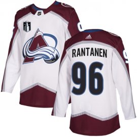 Adidas Colorado Avalanche #96 Mikko Rantanen White 2022 Stanley Cup Final Patch Road Authentic Stitched NHL Jersey Mens