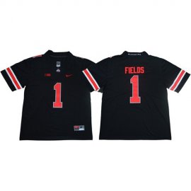 Buckeyes #1 Justin Fields Black Limited Stitched NCAA Jersey