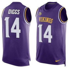 Nike Minnesota Vikings #14 Stefon Diggs Purple Team Color Mens Stitched NFL Limited Tank Top Jersey