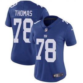 Nike New York Giants #78 Andrew Thomas Royal Blue Team Color Womens Stitched NFL Vapor Untouchable Limited Jersey