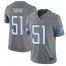 Nike Detroit Lions #51 Jahlani Tavai Gray Mens Stitched NFL Limited Rush Jersey