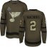 Adidas St. Louis Blues #2 Al MacInnis Green Salute to Service Stanley Cup Champions Stitched NHL Jersey