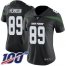Nike New York Jets #89 Chris Herndon Black Alternate Womens Stitched NFL 100th Season Vapor Limited Jersey