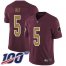 Nike Washington Football Team #5 Tress Way Burgundy Alternate Mens Stitched NFL 100th Season Vapor Untouchable Limited Jersey