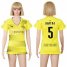 Womens Dortmund #5 Bartra Home Soccer Club Jersey