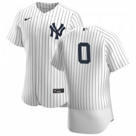 New York Yankees #0 Adam Ottavino Mens Nike White Navy Home 2020 Authentic Player MLB Jersey