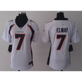 Nike Denver Broncos #7 John Elway White Womens Stitched NFL New Elite Jersey