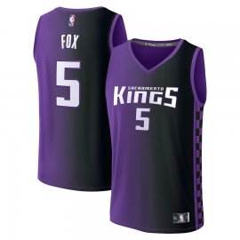 De'Aaron Fox Sacramento Kings Fanatics Branded 2023/24 Fast Break Replica Jersey – Statement Edition – Purple