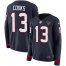 Nike Houston Texans #13 Brandin Cooks Navy Blue Team Color Womens Stitched NFL Limited Therma Long Sleeve Jersey