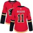 Adidas Calgary Flames #11 Mikael Backlund Red Home Authentic Womens Stitched NHL Jersey