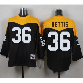 Mitchell And Ness 1967 Pittsburgh Steelers #36 Jerome Bettis Black/Yelllow Throwback Mens Stitched NFL Jersey
