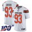 Nike Cleveland Browns #93 B.J. Goodson White Youth Stitched NFL 100th Season Vapor Untouchable Limited Jersey