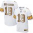 Nike Pittsburgh Steelers #19 JuJu Smith-Schuster White Mens Stitched NFL Elite Gold Jersey