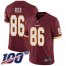 Nike Washington Football Team #86 Jordan Reed Burgundy Red Team Color Mens Stitched NFL 100th Season Vapor Limited Jersey
