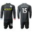 Manchester City #15 Mangala Away Long Sleeves Soccer Club Jersey