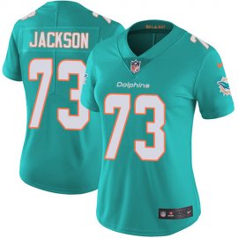 Nike Miami Dolphins #73 Austin Jackson Aqua Green Team Color Womens Stitched NFL Vapor Untouchable Limited Jersey