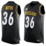 Nike Pittsburgh Steelers #36 Jerome Bettis Black Team Color Mens Stitched NFL Limited Tank Top Jersey