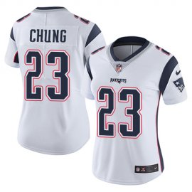 Nike New England Patriots #23 Patrick Chung White Womens Stitched NFL Vapor Untouchable Limited Jersey