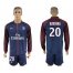 Paris Saint-Germain #20 Kurzawa Home Long Sleeves Soccer Club Jersey