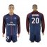 Paris Saint-Germain #20 Kurzawa Home Long Sleeves Soccer Club Jersey