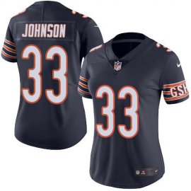 Nike Chicago Bears #33 Jaylon Johnson Navy Blue Team Color Womens Stitched NFL Vapor Untouchable Limited Jersey