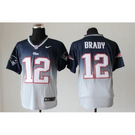 Nike New England Patriots #12 Tom Brady Navy Blue/Grey Mens Stitched NFL Elite Fadeaway Fashion Jersey