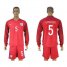 England #5 Smalling Away Long Sleeves Soccer Country Jersey