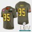 Kansas City Chiefs #95 Chris Jones Mens Nike Olive Gold Super Bowl LIV 2020 2019 Salute to Service Limited NFL 100 Jersey