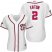 Washington Nationals #2 Adam Eaton White Home 2019 World Series Champions Womens Stitched MLB Jersey