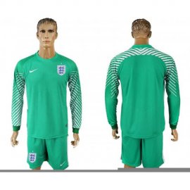England Green Goalkeeper 2018 FIFA World Cup Long Sleeve Soccer Jersey
