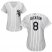 Chicago White Sox #8 Bo Jackson White(Black Strip) Home Womens Stitched MLB Jersey