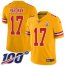 Nike Kansas City Chiefs #17 Mecole Hardman Gold Mens Stitched NFL Limited Inverted Legend 100th Season Jersey