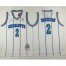 Charlotte Hornets #2 Larry Johnson White Mitchell And Ness Throwback Stitched NBA Jersey
