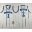 Charlotte Hornets #2 Larry Johnson White Mitchell And Ness Throwback Stitched NBA Jersey