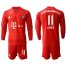 Bayern Munchen #11 James Home Long Sleeves Soccer Club Jersey