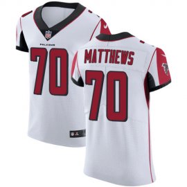Nike Atlanta Falcons #70 Jake Matthews White Mens Stitched NFL Vapor Untouchable Elite Jersey
