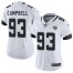Nike Jacksonville Jaguars #93 Calais Campbell White Womens Stitched NFL Vapor Untouchable Limited Jersey