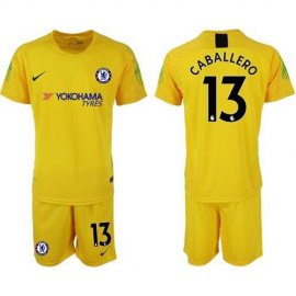 Chelsea #13 Caballero Yellow Goalkeeper Soccer Club Jersey