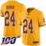 Nike Washington Football Team #24 Josh Norman Gold Mens Stitched NFL Limited Rush 100th Season Jersey
