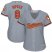 Baltimore Orioles #8 Cal Ripken Grey Road Womens Stitched MLB Jersey