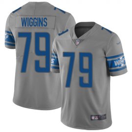 Nike Detroit Lions #79 Kenny Wiggins Gray Mens Stitched NFL Limited Inverted Legend Jersey