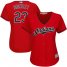 Cleveland Indians #23 Michael Brantley Red Womens Stitched MLB Jersey