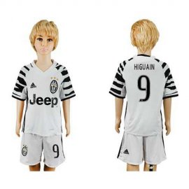 Juventus #9 Higuain Sec Away Kid Soccer Club Jersey