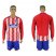 Atletico Madrid Blank Home Long Sleeves Soccer Club Jersey