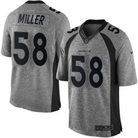 Nike Denver Broncos #58 Von Miller Gray Mens Stitched NFL Limited Gridiron Gray Jersey