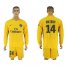 Paris Saint-Germain #14 Matuidi Away Long Sleeves Soccer Club Jersey